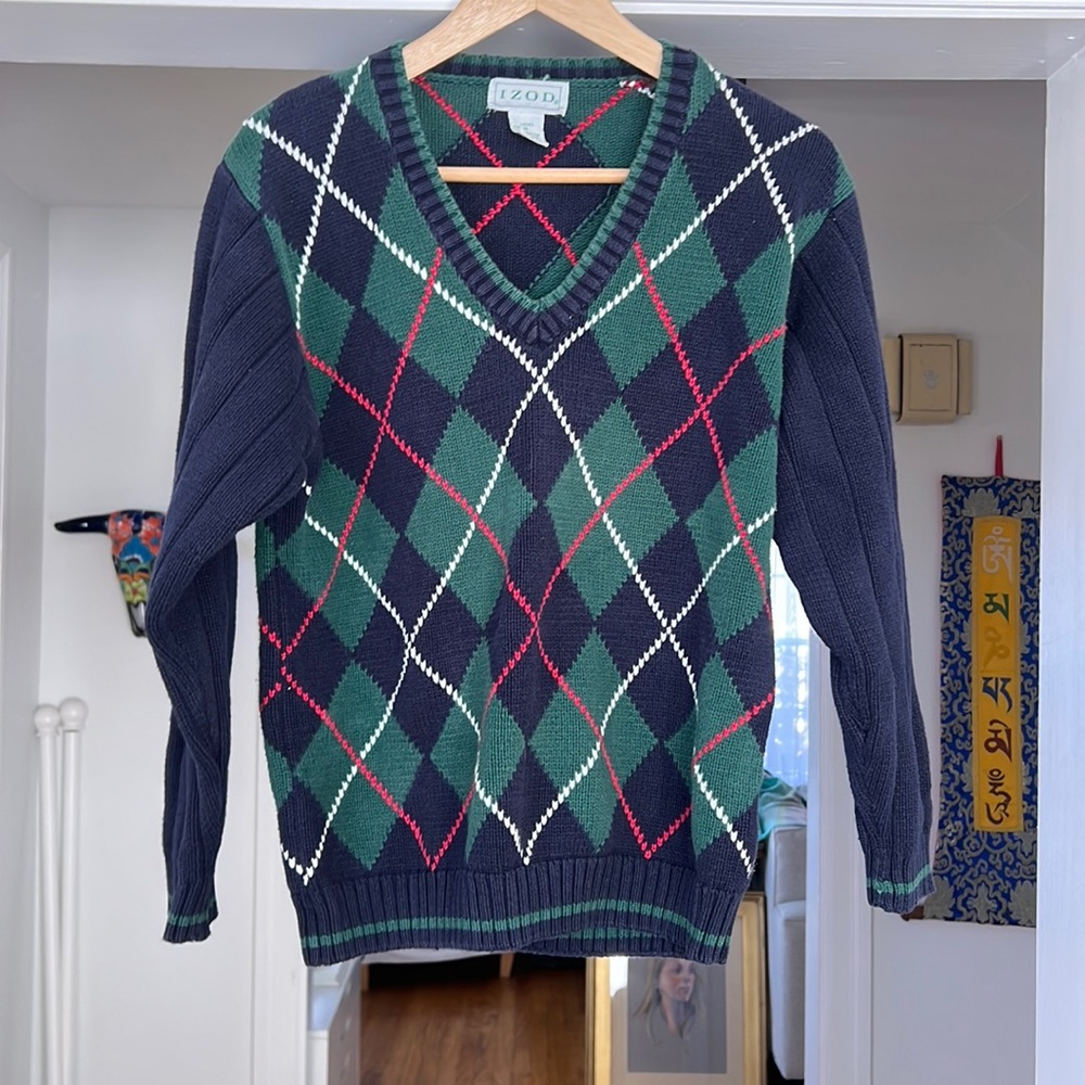 Izod womens vintage cotton sweater sz M